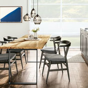 Chilton Spalted Sugarberry Table with Evan Chairs