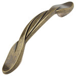 GlideRite Hardware - 3" Center Twist Pull, Set of 7, Antique Brass - Upgrade your cabinets with this twisted cabinet bar pull by GlideRite Hardware. This is a perfect replacement for any hardware with 3" hole spacing. Each pull is individually packaged to prevent damage to the finish and standard #8-32 x 1-inch installation screws are included.