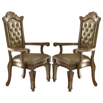 Emma Mason Signature Paragon Arm Chair (Set of 2) in Gold Patina