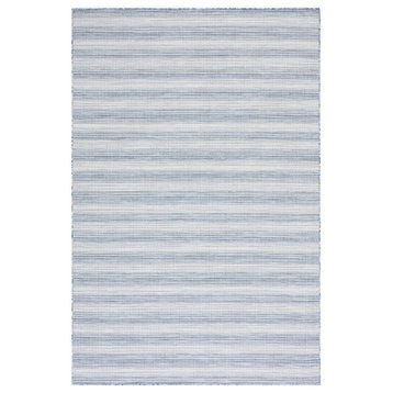 Safavieh Hampton Htn231M Striped Rug, Blue, 5'1"x7'6"