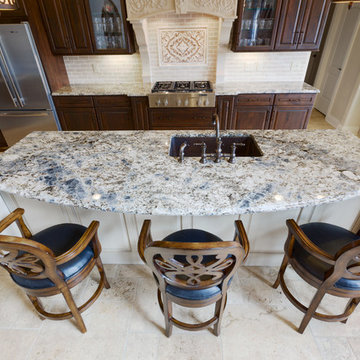 Blue Flower Granite Kitchen Counters