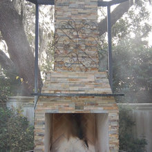 outdoor fireplace