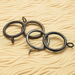 Wrought Iron 1" Eyelet Drapery Rings - Curtain Rods