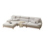 Gravel White 4-Person Corner Sofa With Chaise Longue Right 139x72.8x33.9