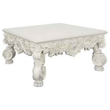 Lv01217 Coffee Table, Antique White Finish, Adara, 1-Piece/1Ctn