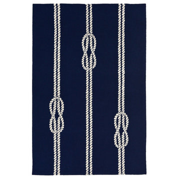 Capri Ropes Indoor/Outdoor Rug, Navy, 7'6"x9'6"