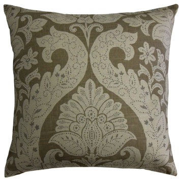 The Pillow Collection Green Wommack Throw Pillow, 24"