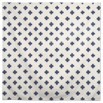Swiss Cross Pattern Blue 2 58x58 Tablecloth