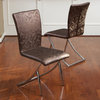 Benoite Modern Design Brown Dining Chairs, Set of 2