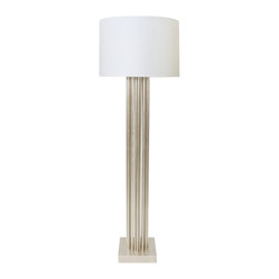Worlds Away Gibson Silver Leaf Floor Lamp - Floor Lamps