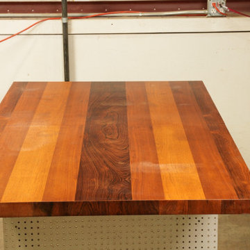 Multi-Species Butcher-Block Style Dining Table - Surface Restoration and Finish