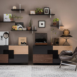 Torino Modern Sideboard 2-Door by Cattelan Italia - $2,575.00 - Buffets And Sideboards