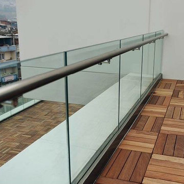 Aluminum Base Shoe Glass Railing