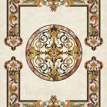 Waterjet Medallion for Lobby of various house