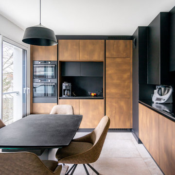 Olivier & Sandrine - Cuisine noire et bois