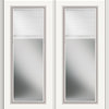 Internal Blinds Steel Double Door Full Lite, 74"x81.75", Hand In-Swing: Left