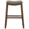 Lexicon Ordway 29" Faux Leather Saddle Bar Stool in Gray