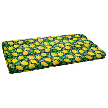Yellow Lemons Outdoor Bristol Bench Cushion, 37x17x2
