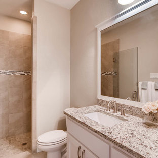 Landhausstil Badezimmer mit Granit-Waschbecken/Waschtisch Ideen, Design