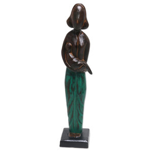 Mothers Children Wood Sculpture Ghana Contemporary Decorative Objects And Figurines By Novica