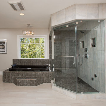 Modern Master Bathroom Remodel with it's own Infrared Sauna in Alexandria VA