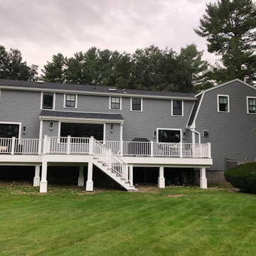James Hardie Siding with Pella Windows and new deck