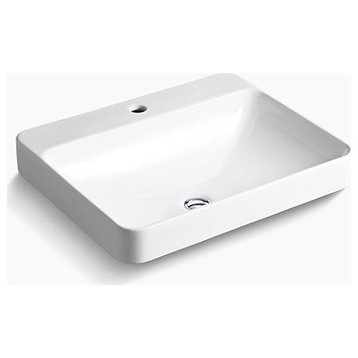 Kohler Vox, Vessel Bathroom Sink With Single Faucet Hole, White