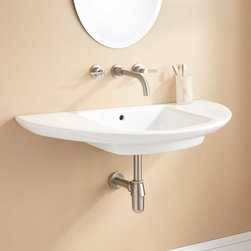 EVELIN PORCELAIN WALL-MOUNT SINK - Bathroom Sinks