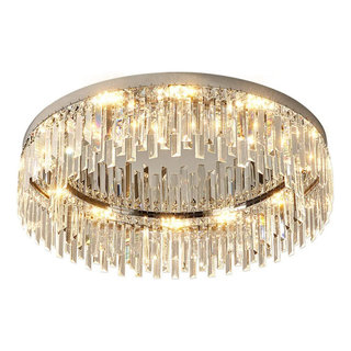Gio Flush Mount Crystal Ceiling Light, 23", 60cm - Contemporary - Flush ...