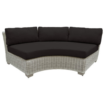 Coast Curved Armless Sofa in Black