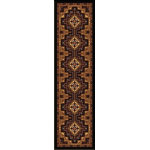 American Dakota - High Rez Rug, Brown, 2'x8', Runner - Inspired by historical rugs. Timeless appeal.  Western enough for a cabin or adobe dwelling and modern enough for a home in the city.