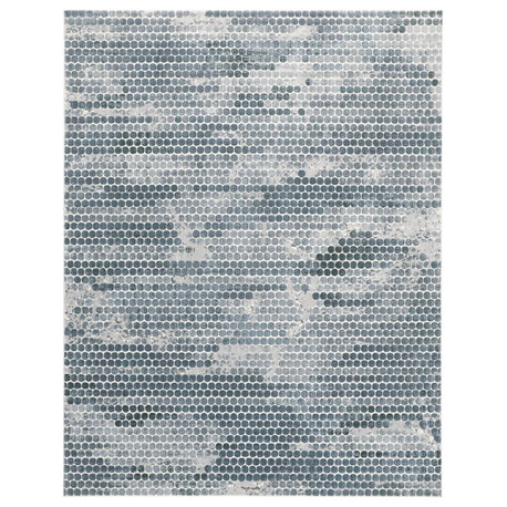 Weave & Wander Halton Blue/Silver 3'x5' Power Loomed Area Rug
