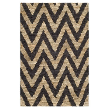 Safavieh Couture Organica Collection ORG515 Rug, Black/Natural, 2'6"x4'