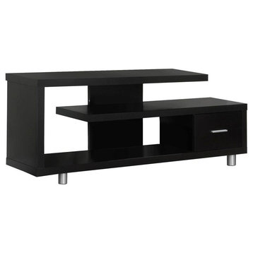 TV Stand, 60" Cappuccino With 1 Drawer