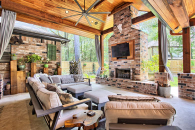 Inspiration for a rustic patio remodel in Houston