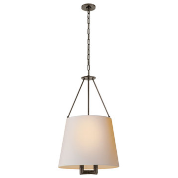 Dalston Hanging Shade in Bronze with Natural Paper Shade