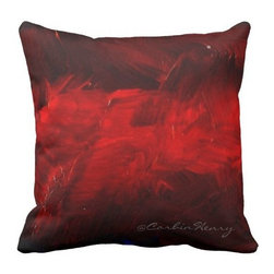 Throw Pillow - Dark Red Throw Pillows by Corbin Henry - Decorative Pillows