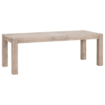 71-102" Solid Wood Acacia Extension Dining Table Natural Accent