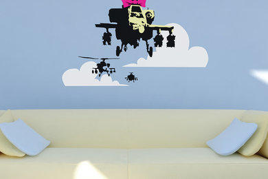 Banksy Apache Helicopter Wall Sticker