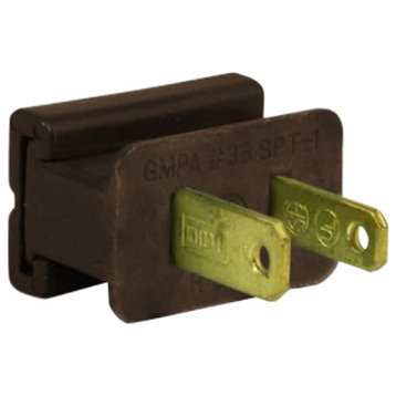Brown Male Electrical Receptacle Spt-2 Slide-On