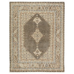 Jaipur Living - Jaipur Living Farwell Knotted Medallion Blue/Ivory Area Rug, 8'6"x11'6" - The Salinas collection is punctuated by traditional, intricate details and a soft, hand-knotted wool construction. The neutral Farwell rug combines a geometric center medallion with elegant floral border accents for a versatile and grounding look. This durable, artisan-made rug boasts a subtle pop of sky blue for a serene color story.
