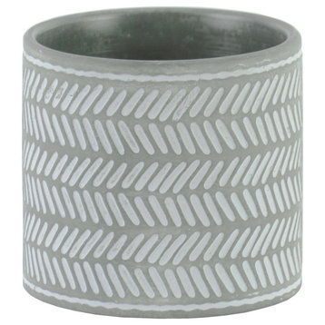 Slayton Cement Pot, Gray