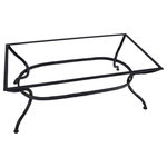 Mathews & Company - Woodland Coffee Table Base Only - This contemporary Woodland Coffee Table Base Only allows you to use your own table top such as granite, custom wood, stone, or glass. Pictured in Black finish.
