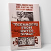 Sci Fi Movies "Teenagers from Outer Space" Gallery Wrapped Canvas Wall Art