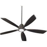 Quorum - Quorum 66565-86 Holt - 56" Ceiling Fan with Light Kit - Shade Included: TRUERod Length(s): 4.50Amps: .25/.23/.21/.15/.10/.07Motor Warranty: Limited LifetimeMotor Lead Wire: 80Oiled Bronze Finish with Oiled Bronze Blade Finish with Frosted Glass