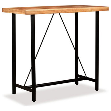 vidaXL Bar Table Solid Acacia Wood 47.2"x23.6"x42.1"