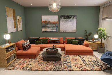 Example of a trendy living room design in Other