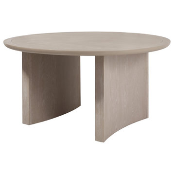 Mandy 60" Round Dining Table, Weathered Beige