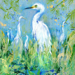 Emerging Egrets - Paintings