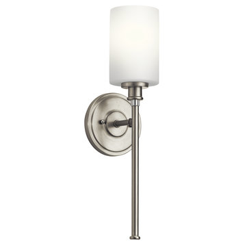Wall Sconce 1-Light, Brushed Nickel, Incandescent